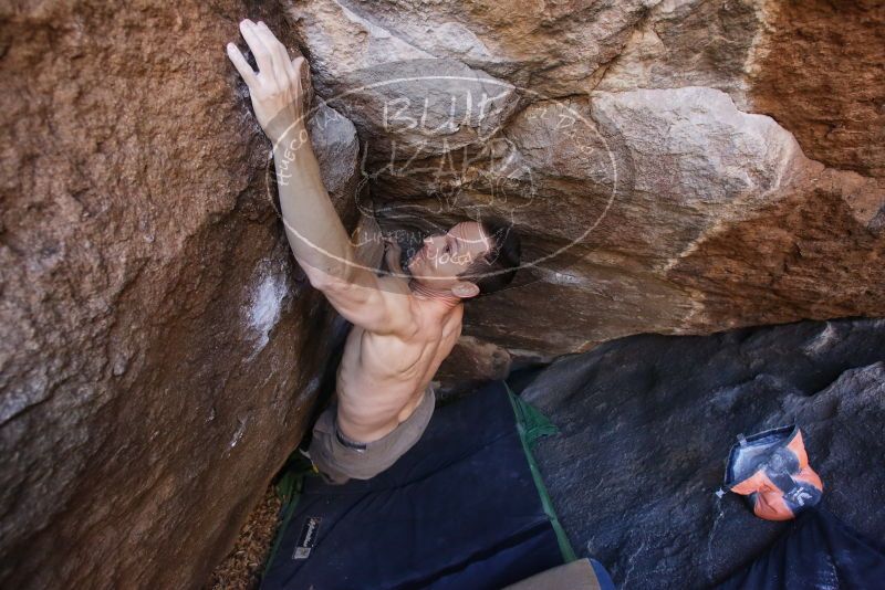 Bouldering in Hueco Tanks on 12/14/2019 with Blue Lizard Climbing and Yoga

Filename: SRM_20191214_1623340.jpg
Aperture: f/5.0
Shutter Speed: 1/250
Body: Canon EOS-1D Mark II
Lens: Canon EF 16-35mm f/2.8 L