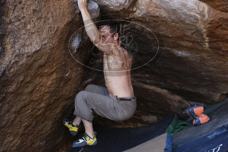 Bouldering in Hueco Tanks on 12/14/2019 with Blue Lizard Climbing and Yoga

Filename: SRM_20191214_1637580.jpg
Aperture: f/4.5
Shutter Speed: 1/250
Body: Canon EOS-1D Mark II
Lens: Canon EF 50mm f/1.8 II