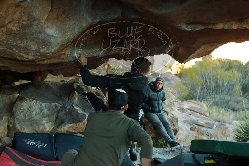 Bouldering in Hueco Tanks on 12/14/2019 with Blue Lizard Climbing and Yoga

Filename: SRM_20191214_1727100.jpg
Aperture: f/5.0
Shutter Speed: 1/250
Body: Canon EOS-1D Mark II
Lens: Canon EF 50mm f/1.8 II