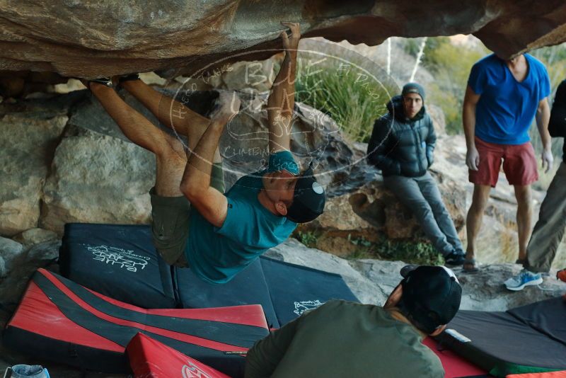 Bouldering in Hueco Tanks on 12/14/2019 with Blue Lizard Climbing and Yoga

Filename: SRM_20191214_1728400.jpg
Aperture: f/4.5
Shutter Speed: 1/250
Body: Canon EOS-1D Mark II
Lens: Canon EF 50mm f/1.8 II