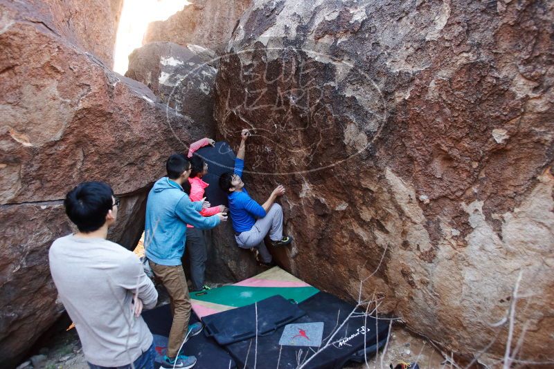 Bouldering in Hueco Tanks on 12/15/2019 with Blue Lizard Climbing and Yoga

Filename: SRM_20191215_1113010.jpg
Aperture: f/2.8
Shutter Speed: 1/200
Body: Canon EOS-1D Mark II
Lens: Canon EF 16-35mm f/2.8 L