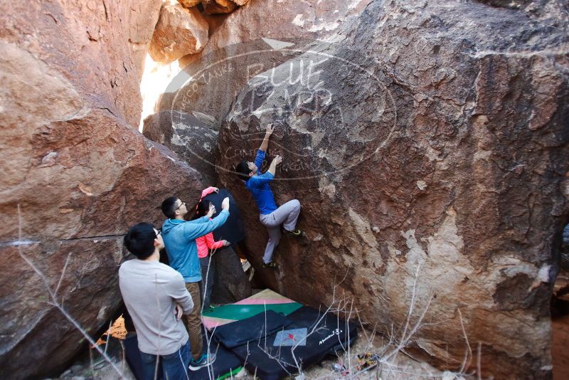 Bouldering in Hueco Tanks on 12/15/2019 with Blue Lizard Climbing and Yoga

Filename: SRM_20191215_1113190.jpg
Aperture: f/2.8
Shutter Speed: 1/250
Body: Canon EOS-1D Mark II
Lens: Canon EF 16-35mm f/2.8 L