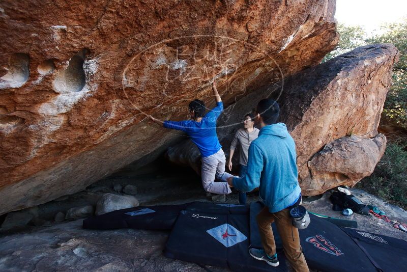 Bouldering in Hueco Tanks on 12/15/2019 with Blue Lizard Climbing and Yoga

Filename: SRM_20191215_1136500.jpg
Aperture: f/5.0
Shutter Speed: 1/250
Body: Canon EOS-1D Mark II
Lens: Canon EF 16-35mm f/2.8 L