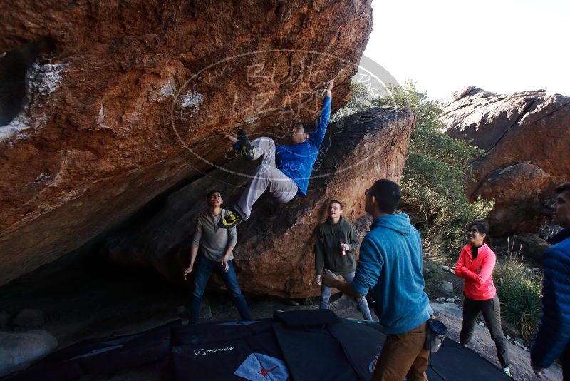 Bouldering in Hueco Tanks on 12/15/2019 with Blue Lizard Climbing and Yoga

Filename: SRM_20191215_1144590.jpg
Aperture: f/6.3
Shutter Speed: 1/250
Body: Canon EOS-1D Mark II
Lens: Canon EF 16-35mm f/2.8 L