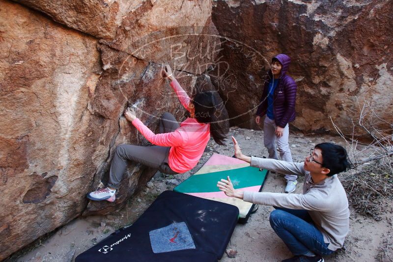 Bouldering in Hueco Tanks on 12/15/2019 with Blue Lizard Climbing and Yoga

Filename: SRM_20191215_1221230.jpg
Aperture: f/4.5
Shutter Speed: 1/200
Body: Canon EOS-1D Mark II
Lens: Canon EF 16-35mm f/2.8 L