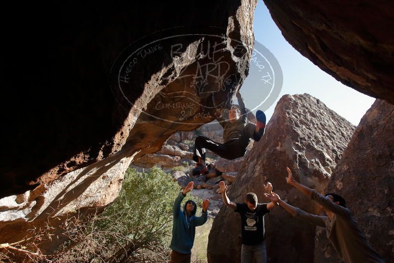 Bouldering in Hueco Tanks on 12/15/2019 with Blue Lizard Climbing and Yoga

Filename: SRM_20191215_1511130.jpg
Aperture: f/5.0
Shutter Speed: 1/400
Body: Canon EOS-1D Mark II
Lens: Canon EF 16-35mm f/2.8 L