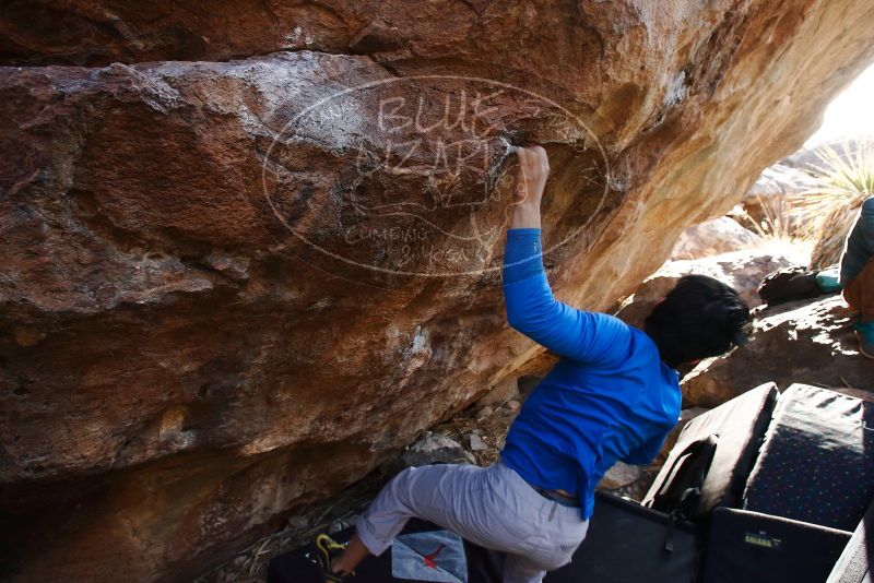 Bouldering in Hueco Tanks on 12/15/2019 with Blue Lizard Climbing and Yoga

Filename: SRM_20191215_1615220.jpg
Aperture: f/5.6
Shutter Speed: 1/250
Body: Canon EOS-1D Mark II
Lens: Canon EF 16-35mm f/2.8 L