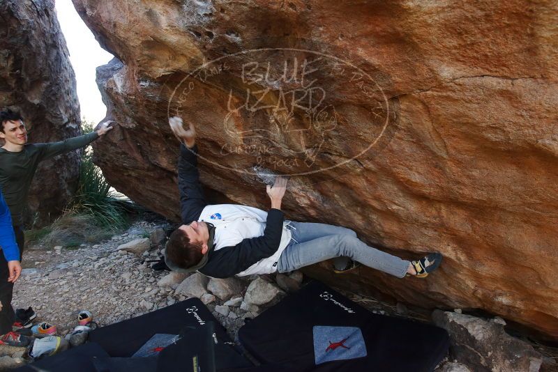 Bouldering in Hueco Tanks on 12/15/2019 with Blue Lizard Climbing and Yoga

Filename: SRM_20191215_1622310.jpg
Aperture: f/5.6
Shutter Speed: 1/250
Body: Canon EOS-1D Mark II
Lens: Canon EF 16-35mm f/2.8 L