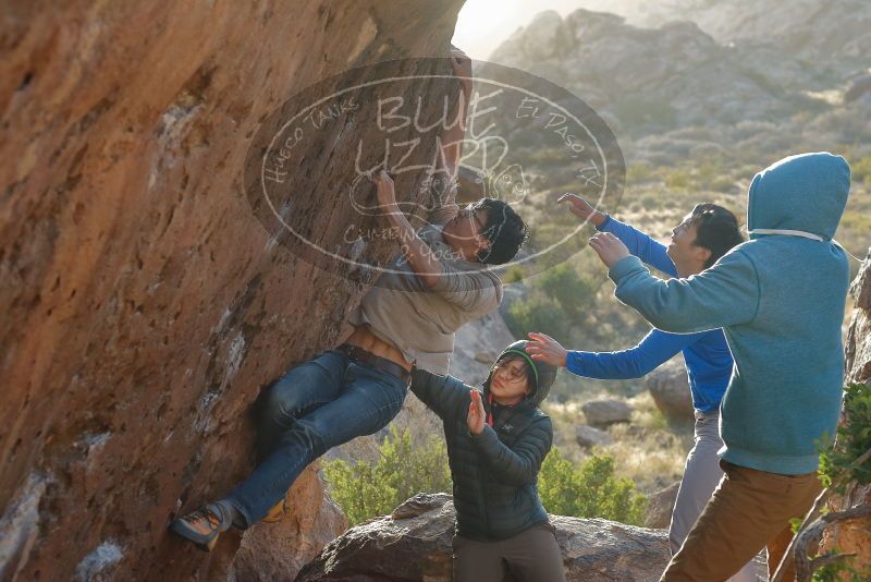 Bouldering in Hueco Tanks on 12/15/2019 with Blue Lizard Climbing and Yoga

Filename: SRM_20191215_1709110.jpg
Aperture: f/4.0
Shutter Speed: 1/250
Body: Canon EOS-1D Mark II
Lens: Canon EF 50mm f/1.8 II