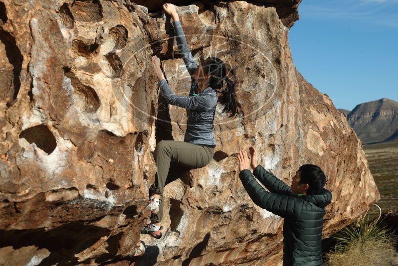 Bouldering in Hueco Tanks on 12/16/2019 with Blue Lizard Climbing and Yoga

Filename: SRM_20191216_1001400.jpg
Aperture: f/6.3
Shutter Speed: 1/250
Body: Canon EOS-1D Mark II
Lens: Canon EF 50mm f/1.8 II