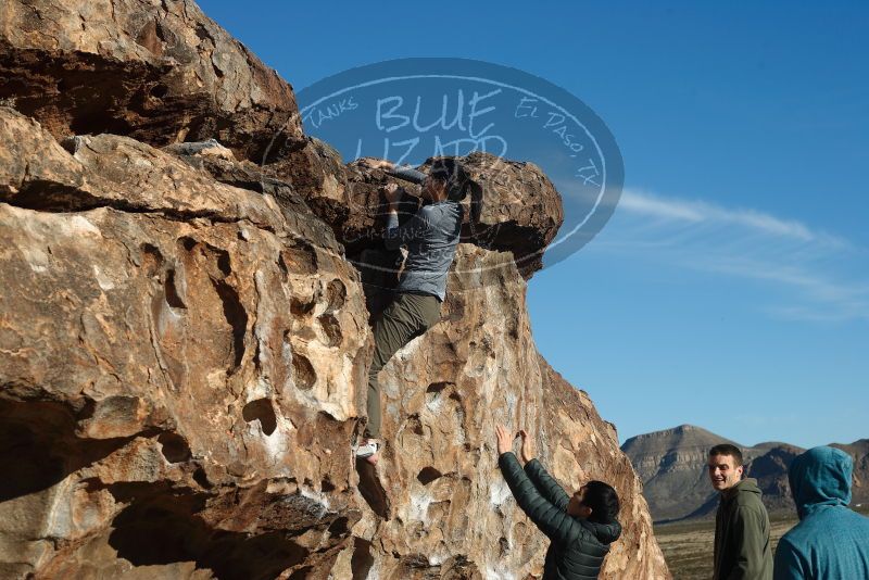 Bouldering in Hueco Tanks on 12/16/2019 with Blue Lizard Climbing and Yoga

Filename: SRM_20191216_1001490.jpg
Aperture: f/6.3
Shutter Speed: 1/320
Body: Canon EOS-1D Mark II
Lens: Canon EF 50mm f/1.8 II