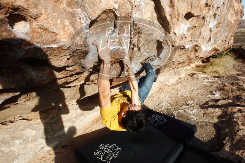 Bouldering in Hueco Tanks on 12/16/2019 with Blue Lizard Climbing and Yoga

Filename: SRM_20191216_1011090.jpg
Aperture: f/8.0
Shutter Speed: 1/250
Body: Canon EOS-1D Mark II
Lens: Canon EF 16-35mm f/2.8 L
