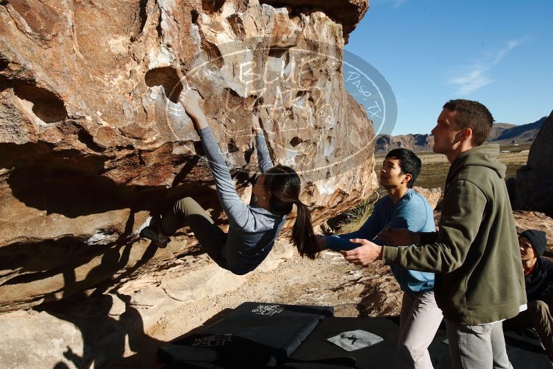Bouldering in Hueco Tanks on 12/16/2019 with Blue Lizard Climbing and Yoga

Filename: SRM_20191216_1017360.jpg
Aperture: f/8.0
Shutter Speed: 1/640
Body: Canon EOS-1D Mark II
Lens: Canon EF 16-35mm f/2.8 L