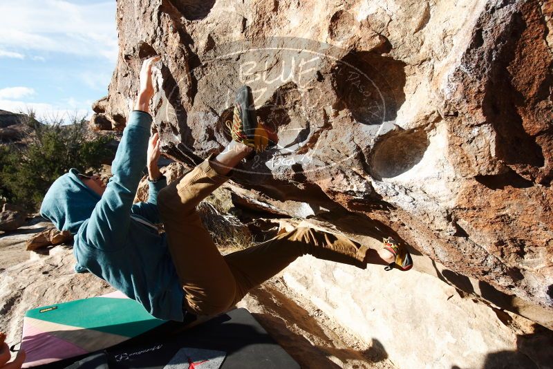 Bouldering in Hueco Tanks on 12/16/2019 with Blue Lizard Climbing and Yoga

Filename: SRM_20191216_1020220.jpg
Aperture: f/8.0
Shutter Speed: 1/320
Body: Canon EOS-1D Mark II
Lens: Canon EF 16-35mm f/2.8 L