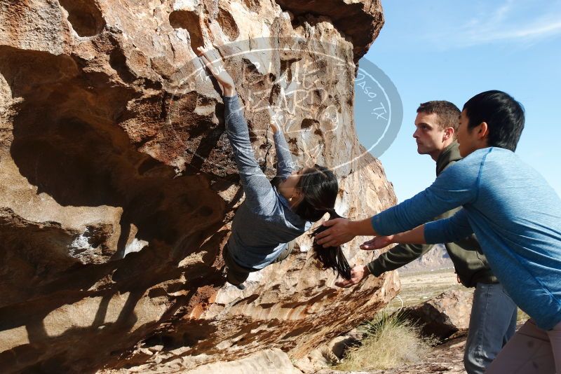 Bouldering in Hueco Tanks on 12/16/2019 with Blue Lizard Climbing and Yoga

Filename: SRM_20191216_1022420.jpg
Aperture: f/8.0
Shutter Speed: 1/250
Body: Canon EOS-1D Mark II
Lens: Canon EF 16-35mm f/2.8 L