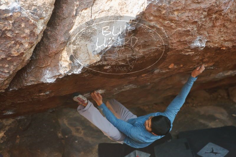 Bouldering in Hueco Tanks on 12/16/2019 with Blue Lizard Climbing and Yoga

Filename: SRM_20191216_1155380.jpg
Aperture: f/3.2
Shutter Speed: 1/250
Body: Canon EOS-1D Mark II
Lens: Canon EF 50mm f/1.8 II