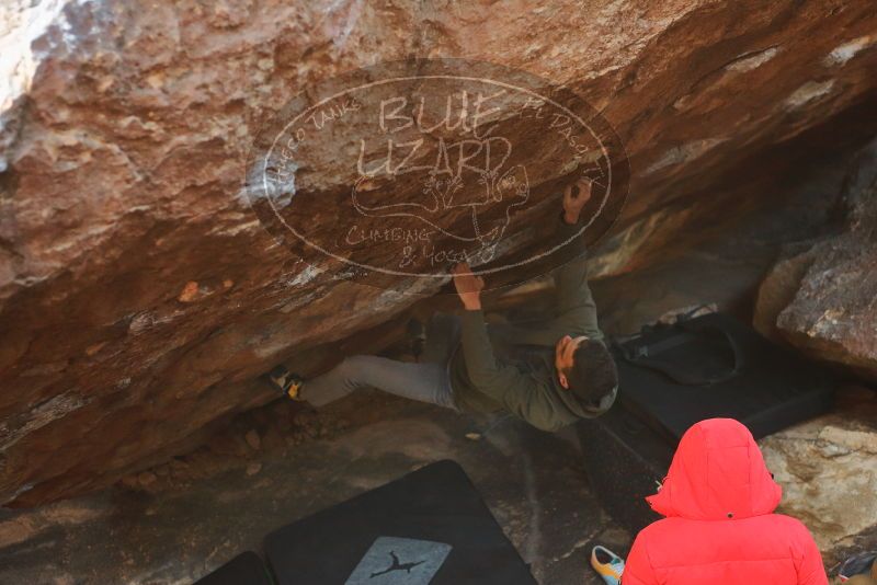 Bouldering in Hueco Tanks on 12/16/2019 with Blue Lizard Climbing and Yoga

Filename: SRM_20191216_1203030.jpg
Aperture: f/3.2
Shutter Speed: 1/250
Body: Canon EOS-1D Mark II
Lens: Canon EF 50mm f/1.8 II