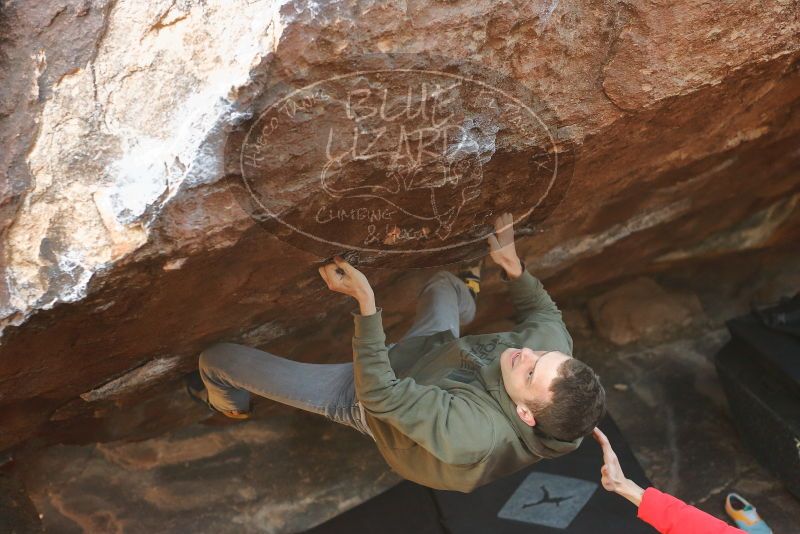 Bouldering in Hueco Tanks on 12/16/2019 with Blue Lizard Climbing and Yoga

Filename: SRM_20191216_1203290.jpg
Aperture: f/3.2
Shutter Speed: 1/250
Body: Canon EOS-1D Mark II
Lens: Canon EF 50mm f/1.8 II