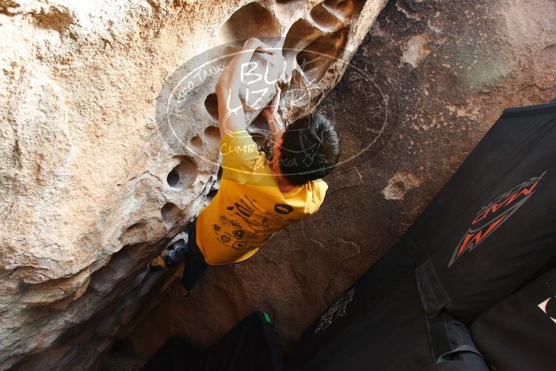 Bouldering in Hueco Tanks on 12/16/2019 with Blue Lizard Climbing and Yoga

Filename: SRM_20191216_1530510.jpg
Aperture: f/5.0
Shutter Speed: 1/250
Body: Canon EOS-1D Mark II
Lens: Canon EF 16-35mm f/2.8 L