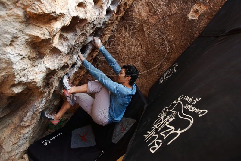Bouldering in Hueco Tanks on 12/16/2019 with Blue Lizard Climbing and Yoga

Filename: SRM_20191216_1532590.jpg
Aperture: f/4.5
Shutter Speed: 1/250
Body: Canon EOS-1D Mark II
Lens: Canon EF 16-35mm f/2.8 L