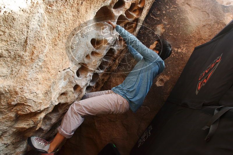 Bouldering in Hueco Tanks on 12/16/2019 with Blue Lizard Climbing and Yoga

Filename: SRM_20191216_1533150.jpg
Aperture: f/5.6
Shutter Speed: 1/250
Body: Canon EOS-1D Mark II
Lens: Canon EF 16-35mm f/2.8 L
