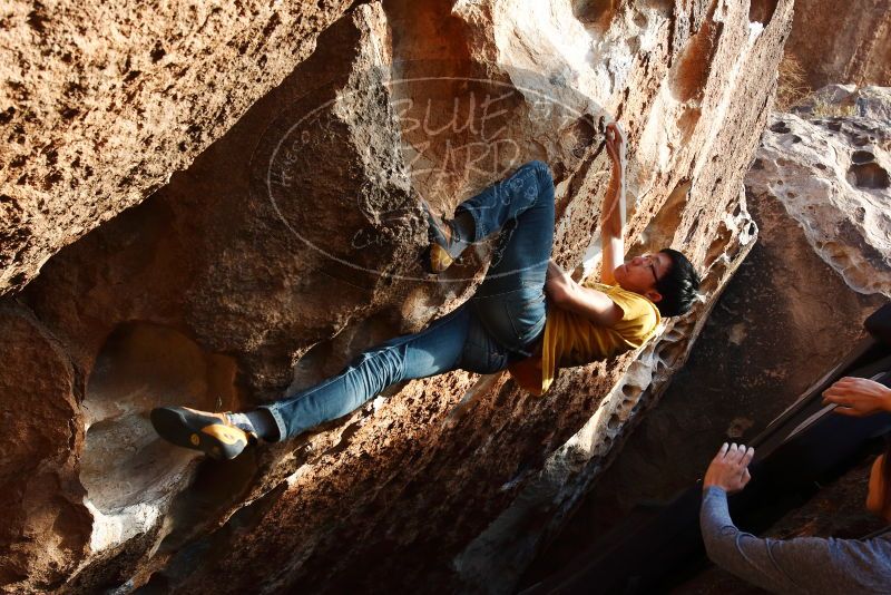 Bouldering in Hueco Tanks on 12/16/2019 with Blue Lizard Climbing and Yoga

Filename: SRM_20191216_1625000.jpg
Aperture: f/7.1
Shutter Speed: 1/250
Body: Canon EOS-1D Mark II
Lens: Canon EF 16-35mm f/2.8 L