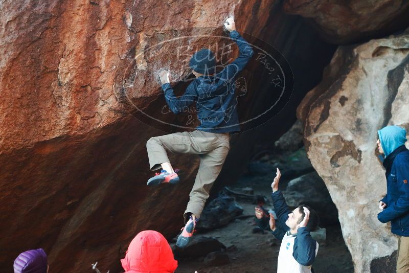 Bouldering in Hueco Tanks on 12/16/2019 with Blue Lizard Climbing and Yoga

Filename: SRM_20191216_1748050.jpg
Aperture: f/3.2
Shutter Speed: 1/250
Body: Canon EOS-1D Mark II
Lens: Canon EF 50mm f/1.8 II
