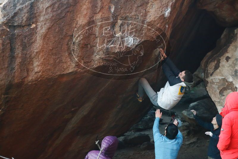 Bouldering in Hueco Tanks on 12/16/2019 with Blue Lizard Climbing and Yoga

Filename: SRM_20191216_1756410.jpg
Aperture: f/2.8
Shutter Speed: 1/250
Body: Canon EOS-1D Mark II
Lens: Canon EF 50mm f/1.8 II