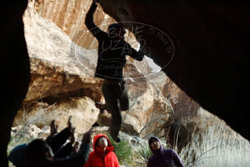 Bouldering in Hueco Tanks on 12/16/2019 with Blue Lizard Climbing and Yoga

Filename: SRM_20191216_1802070.jpg
Aperture: f/3.5
Shutter Speed: 1/250
Body: Canon EOS-1D Mark II
Lens: Canon EF 50mm f/1.8 II