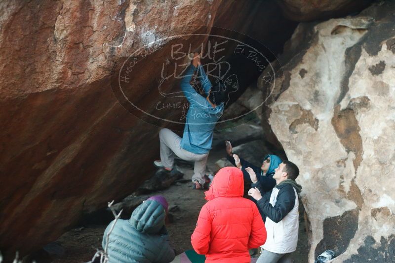 Bouldering in Hueco Tanks on 12/16/2019 with Blue Lizard Climbing and Yoga

Filename: SRM_20191216_1803440.jpg
Aperture: f/2.5
Shutter Speed: 1/250
Body: Canon EOS-1D Mark II
Lens: Canon EF 50mm f/1.8 II