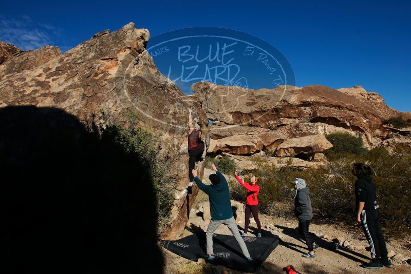 Bouldering in Hueco Tanks on 12/19/2019 with Blue Lizard Climbing and Yoga

Filename: SRM_20191219_1049400.jpg
Aperture: f/7.1
Shutter Speed: 1/500
Body: Canon EOS-1D Mark II
Lens: Canon EF 16-35mm f/2.8 L