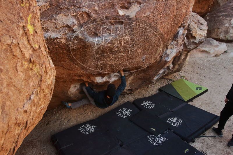 Bouldering in Hueco Tanks on 12/19/2019 with Blue Lizard Climbing and Yoga

Filename: SRM_20191219_1109470.jpg
Aperture: f/5.6
Shutter Speed: 1/250
Body: Canon EOS-1D Mark II
Lens: Canon EF 16-35mm f/2.8 L
