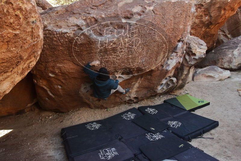 Bouldering in Hueco Tanks on 12/19/2019 with Blue Lizard Climbing and Yoga

Filename: SRM_20191219_1110340.jpg
Aperture: f/5.0
Shutter Speed: 1/250
Body: Canon EOS-1D Mark II
Lens: Canon EF 16-35mm f/2.8 L