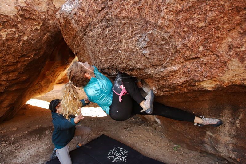Bouldering in Hueco Tanks on 12/19/2019 with Blue Lizard Climbing and Yoga

Filename: SRM_20191219_1112220.jpg
Aperture: f/4.5
Shutter Speed: 1/250
Body: Canon EOS-1D Mark II
Lens: Canon EF 16-35mm f/2.8 L
