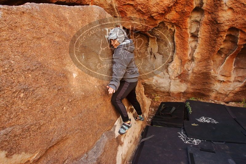 Bouldering in Hueco Tanks on 12/19/2019 with Blue Lizard Climbing and Yoga

Filename: SRM_20191219_1207170.jpg
Aperture: f/5.0
Shutter Speed: 1/200
Body: Canon EOS-1D Mark II
Lens: Canon EF 16-35mm f/2.8 L
