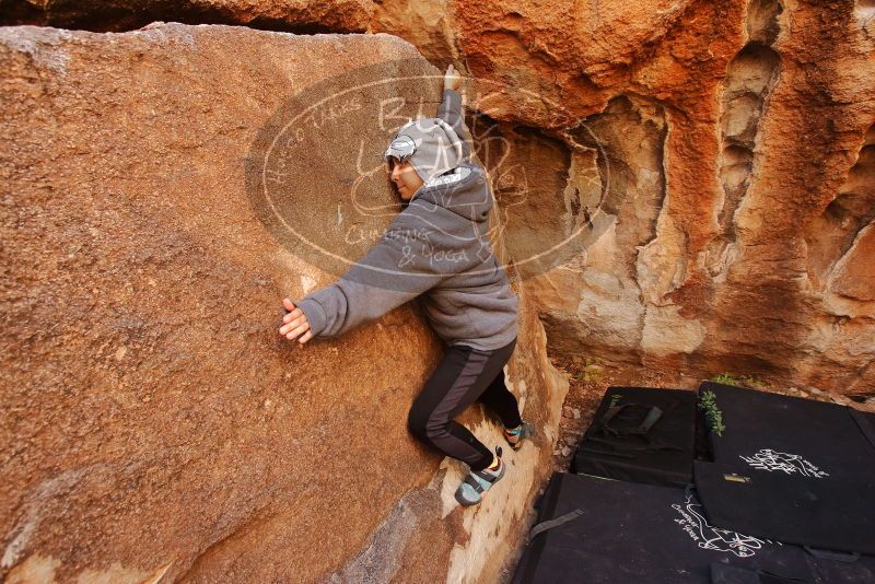 Bouldering in Hueco Tanks on 12/19/2019 with Blue Lizard Climbing and Yoga

Filename: SRM_20191219_1207220.jpg
Aperture: f/5.6
Shutter Speed: 1/200
Body: Canon EOS-1D Mark II
Lens: Canon EF 16-35mm f/2.8 L