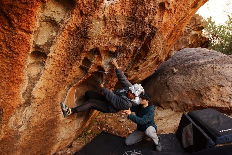 Bouldering in Hueco Tanks on 12/19/2019 with Blue Lizard Climbing and Yoga

Filename: SRM_20191219_1222460.jpg
Aperture: f/5.6
Shutter Speed: 1/200
Body: Canon EOS-1D Mark II
Lens: Canon EF 16-35mm f/2.8 L