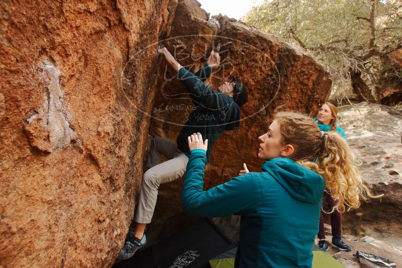 Bouldering in Hueco Tanks on 12/19/2019 with Blue Lizard Climbing and Yoga

Filename: SRM_20191219_1344390.jpg
Aperture: f/5.6
Shutter Speed: 1/250
Body: Canon EOS-1D Mark II
Lens: Canon EF 16-35mm f/2.8 L