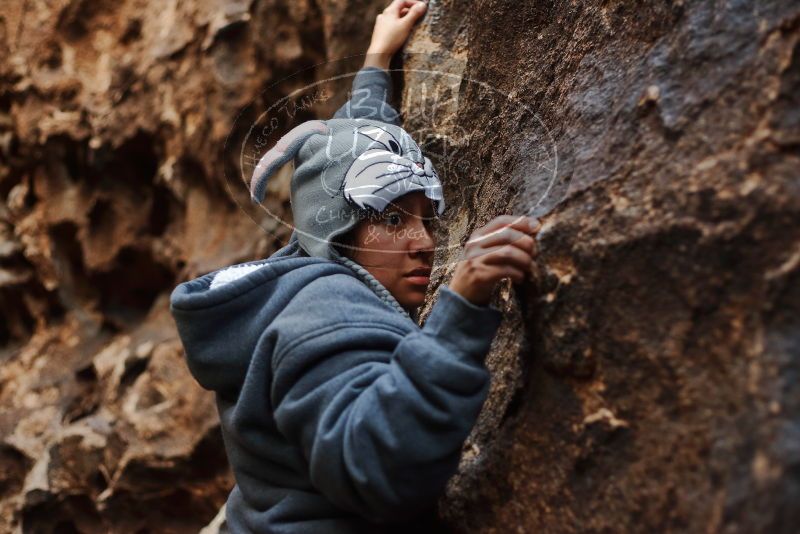Bouldering in Hueco Tanks on 12/19/2019 with Blue Lizard Climbing and Yoga

Filename: SRM_20191219_1647110.jpg
Aperture: f/2.5
Shutter Speed: 1/100
Body: Canon EOS-1D Mark II
Lens: Canon EF 50mm f/1.8 II