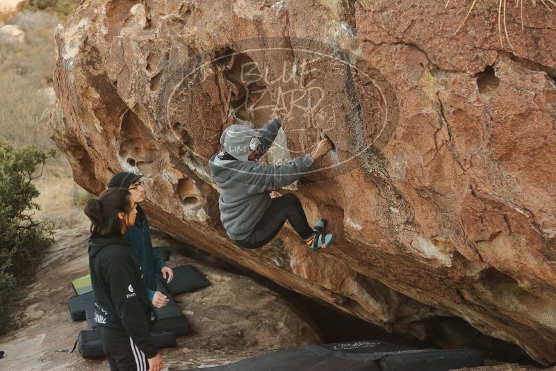 Bouldering in Hueco Tanks on 12/19/2019 with Blue Lizard Climbing and Yoga

Filename: SRM_20191219_1800140.jpg
Aperture: f/3.2
Shutter Speed: 1/250
Body: Canon EOS-1D Mark II
Lens: Canon EF 50mm f/1.8 II
