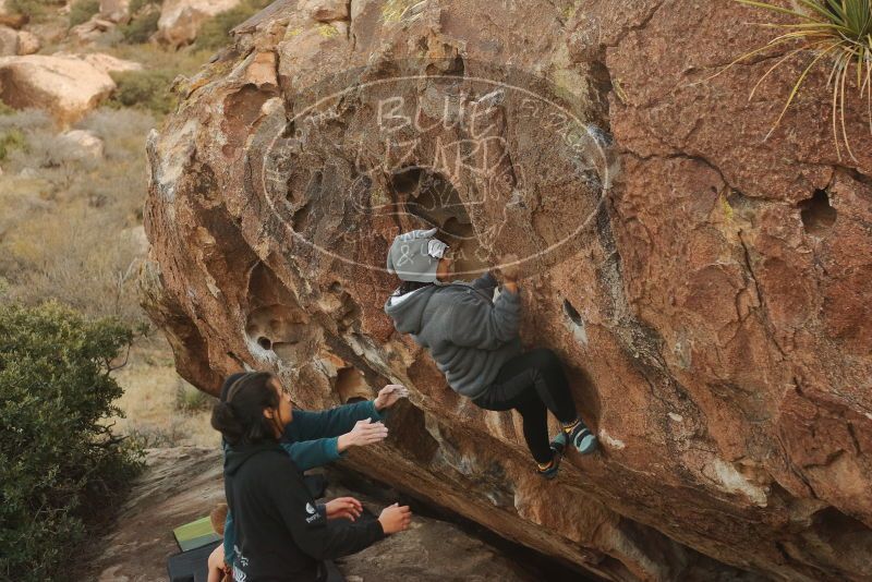 Bouldering in Hueco Tanks on 12/19/2019 with Blue Lizard Climbing and Yoga

Filename: SRM_20191219_1800160.jpg
Aperture: f/3.5
Shutter Speed: 1/250
Body: Canon EOS-1D Mark II
Lens: Canon EF 50mm f/1.8 II