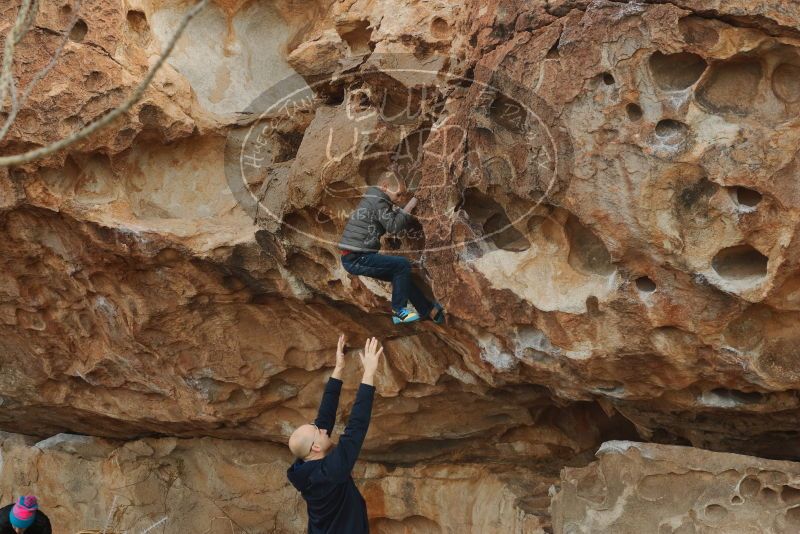 Bouldering in Hueco Tanks on 12/23/2019 with Blue Lizard Climbing and Yoga

Filename: SRM_20191223_1046180.jpg
Aperture: f/4.5
Shutter Speed: 1/500
Body: Canon EOS-1D Mark II
Lens: Canon EF 50mm f/1.8 II