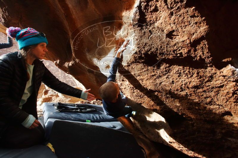 Bouldering in Hueco Tanks on 12/23/2019 with Blue Lizard Climbing and Yoga

Filename: SRM_20191223_1535030.jpg
Aperture: f/5.6
Shutter Speed: 1/250
Body: Canon EOS-1D Mark II
Lens: Canon EF 16-35mm f/2.8 L