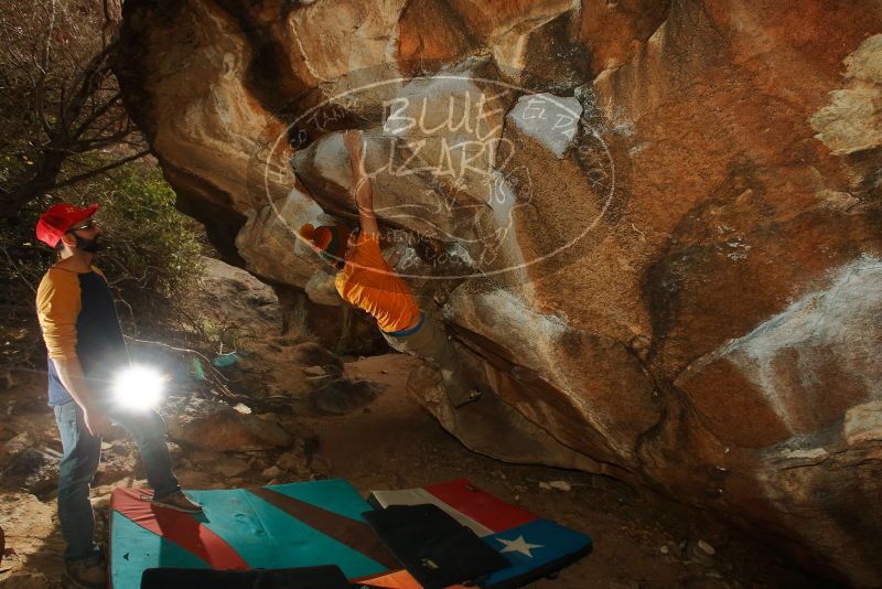 Bouldering in Hueco Tanks on 12/24/2019 with Blue Lizard Climbing and Yoga

Filename: SRM_20191224_1318580.jpg
Aperture: f/8.0
Shutter Speed: 1/250
Body: Canon EOS-1D Mark II
Lens: Canon EF 16-35mm f/2.8 L