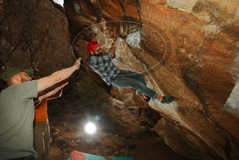 Bouldering in Hueco Tanks on 12/24/2019 with Blue Lizard Climbing and Yoga

Filename: SRM_20191224_1331250.jpg
Aperture: f/8.0
Shutter Speed: 1/250
Body: Canon EOS-1D Mark II
Lens: Canon EF 16-35mm f/2.8 L
