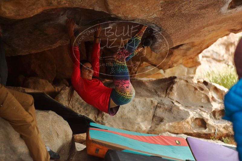 Bouldering in Hueco Tanks on 12/24/2019 with Blue Lizard Climbing and Yoga

Filename: SRM_20191224_1607270.jpg
Aperture: f/2.2
Shutter Speed: 1/250
Body: Canon EOS-1D Mark II
Lens: Canon EF 50mm f/1.8 II