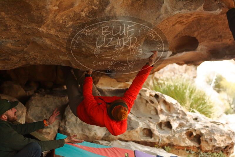 Bouldering in Hueco Tanks on 12/24/2019 with Blue Lizard Climbing and Yoga

Filename: SRM_20191224_1622210.jpg
Aperture: f/2.8
Shutter Speed: 1/250
Body: Canon EOS-1D Mark II
Lens: Canon EF 50mm f/1.8 II