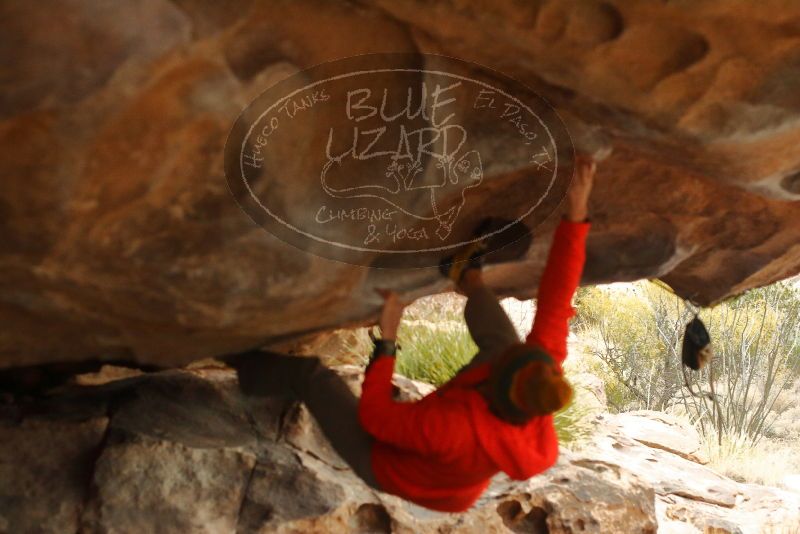 Bouldering in Hueco Tanks on 12/24/2019 with Blue Lizard Climbing and Yoga

Filename: SRM_20191224_1622340.jpg
Aperture: f/3.2
Shutter Speed: 1/250
Body: Canon EOS-1D Mark II
Lens: Canon EF 50mm f/1.8 II