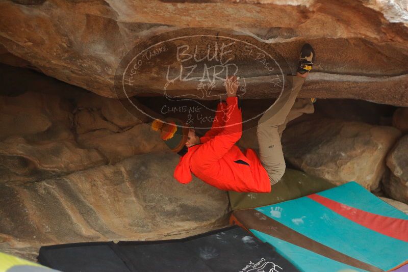 Bouldering in Hueco Tanks on 12/24/2019 with Blue Lizard Climbing and Yoga

Filename: SRM_20191224_1640050.jpg
Aperture: f/2.5
Shutter Speed: 1/250
Body: Canon EOS-1D Mark II
Lens: Canon EF 50mm f/1.8 II