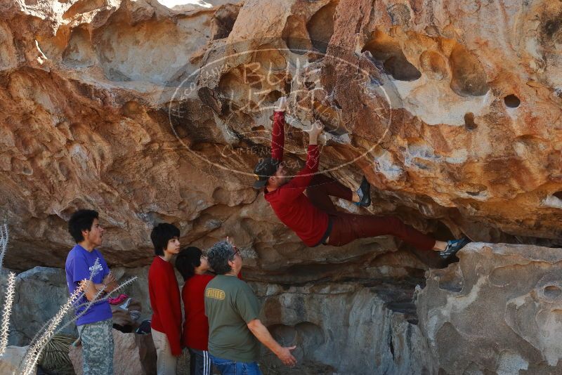 Bouldering in Hueco Tanks on 12/26/2019 with Blue Lizard Climbing and Yoga

Filename: SRM_20191226_1115090.jpg
Aperture: f/5.0
Shutter Speed: 1/250
Body: Canon EOS-1D Mark II
Lens: Canon EF 50mm f/1.8 II